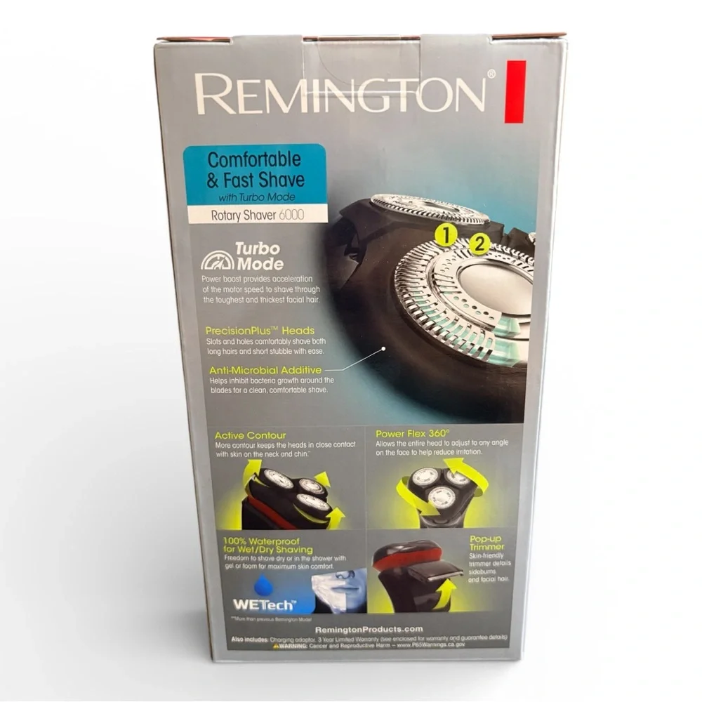 Remington Turbo Rotary Shaver 6000 - Red and Silver - Picture 2 of 2